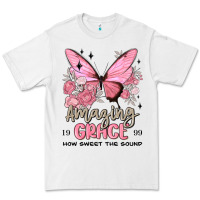 White amazing grace how sweet the sound butterfly Premium Tee - MaliasSmallBusiness