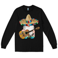 Black mexican gnomes guitar sombrero serape Long Sleeve Tee - Artiststas