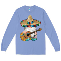 Colony Blue mexican gnomes guitar sombrero serape Long Sleeve Tee - Artiststas