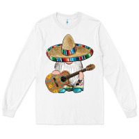 White mexican gnomes guitar sombrero serape Long Sleeve Tee - Artiststas