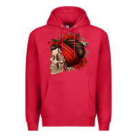 Cardinal bandana and roses skull Premium Hoodie - Jasminsmagicworld