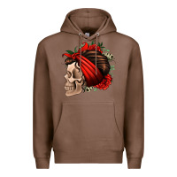 Chestnut bandana and roses skull Premium Hoodie - Jasminsmagicworld
