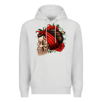 Dove Grey bandana and roses skull Premium Hoodie - Jasminsmagicworld