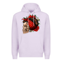 Lilac bandana and roses skull Premium Hoodie - Jasminsmagicworld