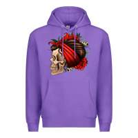 Purple bandana and roses skull Premium Hoodie - Jasminsmagicworld