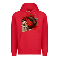 Red bandana and roses skull Premium Hoodie - Jasminsmagicworld