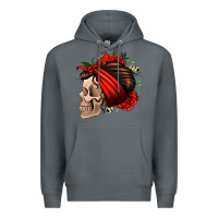 Rock bandana and roses skull Premium Hoodie - Jasminsmagicworld