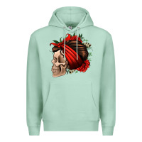 Seafoam bandana and roses skull Premium Hoodie - Jasminsmagicworld
