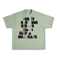 Oil Green father words Urban Heavy Tee - AdoDesignShop