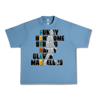 Pebble Blue father words Urban Heavy Tee - AdoDesignShop