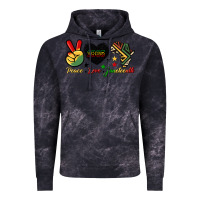 Cloud Black peace love juneteenth 1865 Vintage Hoodie - HRA Design Shop