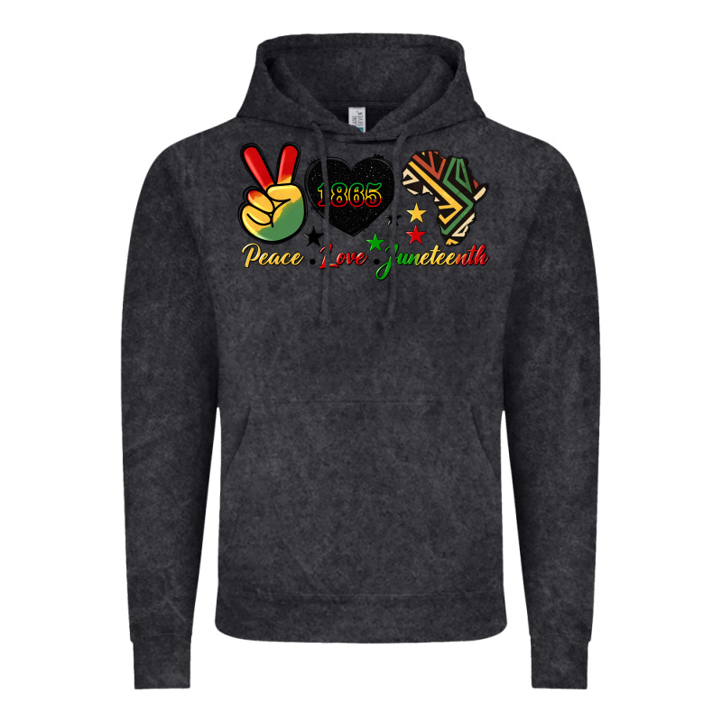 Peace Love Juneteenth 1865 Vintage Hoodie by HRA Design Shop | Teevron