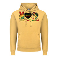 Vintage Mustard peace love juneteenth 1865 Vintage Hoodie - HRA Design Shop
