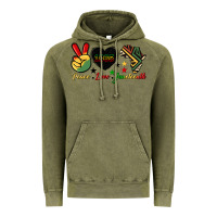 Vintage Olive peace love juneteenth 1865 Vintage Hoodie - HRA Design Shop