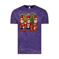 Cloud Purple Merry christmas elfs Vintage Tee - FaDigitalArtStudio