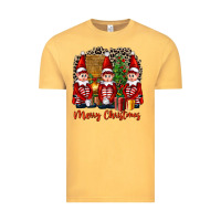 Vintage Mustard Merry christmas elfs Vintage Tee - FaDigitalArtStudio
