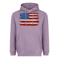 Lavender american flag distressed background Heavyweight Hoodie - MaliasSmallBusiness