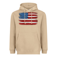 Mushroom american flag distressed background Heavyweight Hoodie - MaliasSmallBusiness