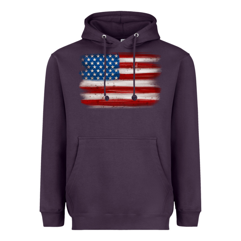American Flag Distressed Background Heavyweight Hoodie by MaliasSmallBusiness | Teevron