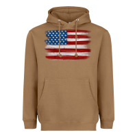Toasted Coconut american flag distressed background Heavyweight Hoodie - MaliasSmallBusiness