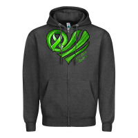 Charcoal Heather mental health awareness heart Zipper Hoodie - Jasminsmagicworld