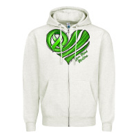 Oatmeal Heather mental health awareness heart Zipper Hoodie - Jasminsmagicworld
