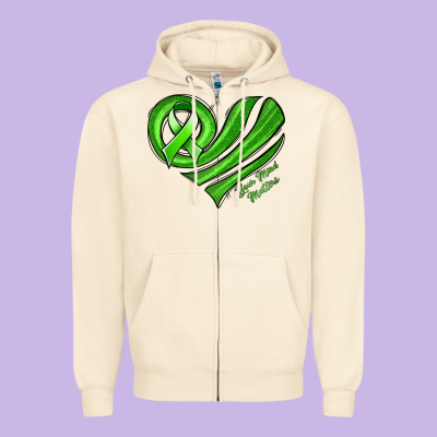 Mental Health Awareness Heart Zipper Hoodie Designed By Jasminsmagicworld