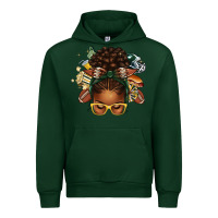 Forest Green american football afro messy bun Urban Hoodie - texasbilliewilder