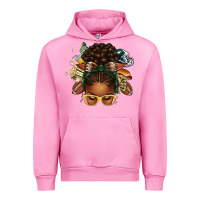 Fuchsia Pink american football afro messy bun Urban Hoodie - texasbilliewilder