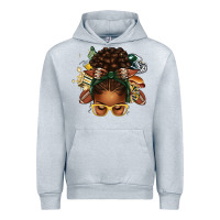 Heather Grey american football afro messy bun Urban Hoodie - texasbilliewilder