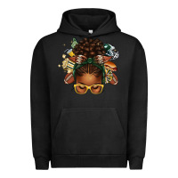 Pigment Black american football afro messy bun Urban Hoodie - texasbilliewilder