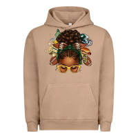 American Football Afro Messy Bun Urban Hoodie | Teevron