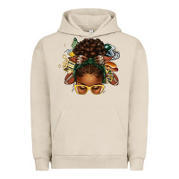 Pigment French Oak american football afro messy bun Urban Hoodie - texasbilliewilder