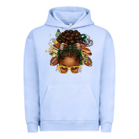 Pigment Grape Ice american football afro messy bun Urban Hoodie - texasbilliewilder