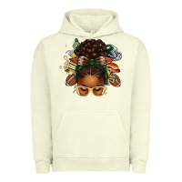 Pigment Pistachio american football afro messy bun Urban Hoodie - texasbilliewilder
