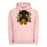 Pigment Salmon american football afro messy bun Urban Hoodie - texasbilliewilder
