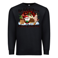 Black We whisk you a Merry Christmas Premium Sweatshirt - NancyCooperArtShop