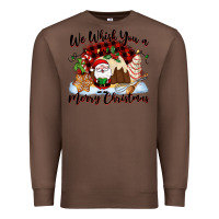 Chestnut We whisk you a Merry Christmas Premium Sweatshirt - NancyCooperArtShop