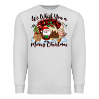 Dove Grey We whisk you a Merry Christmas Premium Sweatshirt - NancyCooperArtShop