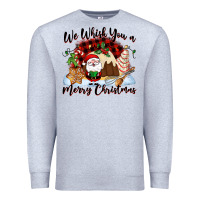 Heather Grey We whisk you a Merry Christmas Premium Sweatshirt - NancyCooperArtShop