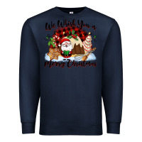 Navy We whisk you a Merry Christmas Premium Sweatshirt - NancyCooperArtShop