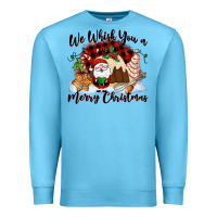 Ocean Blue We whisk you a Merry Christmas Premium Sweatshirt - NancyCooperArtShop