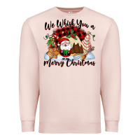Pale Pink We whisk you a Merry Christmas Premium Sweatshirt - NancyCooperArtShop