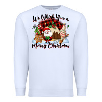 White We whisk you a Merry Christmas Premium Sweatshirt - NancyCooperArtShop