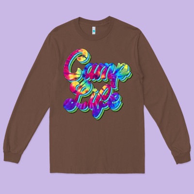 Camp Life Long Sleeve Tee Designed By Jahusdesignshop
