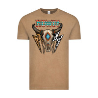 Vintage Coffee howdy boho skull Vintage Tee - CowhideDigitalArt