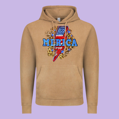 Merica Lightning Bolt Vintage Hoodie Designed By Neo Western
