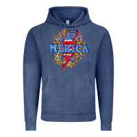 Vintage Denim Merica lightning bolt Vintage Hoodie - Neo Western