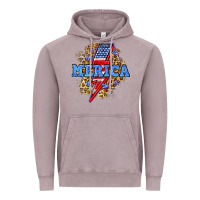 Vintage Zinc Merica lightning bolt Vintage Hoodie - Neo Western