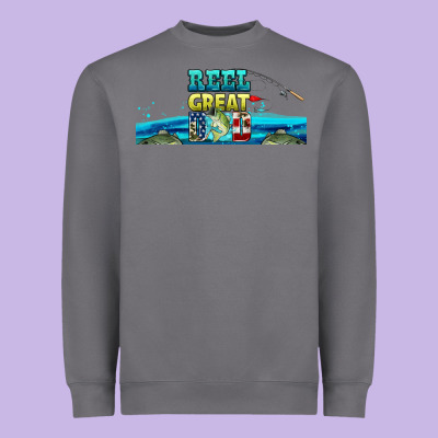 Reel Great Dad  Libbey Glass Heavyweight Sweatshirt Designed By Hra Design Shop